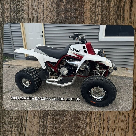 Unbranded Other - 2004 Yamaha Banshee Cherry Edition‎ ATV 4 Wheeler Quad 8x12 Metal Wall Sign